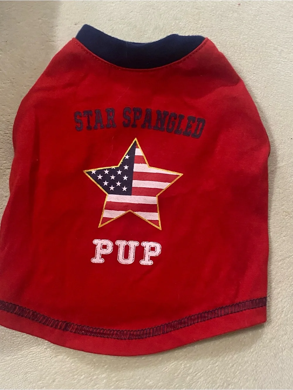 Star Spangled Pup Red Dog Tee by